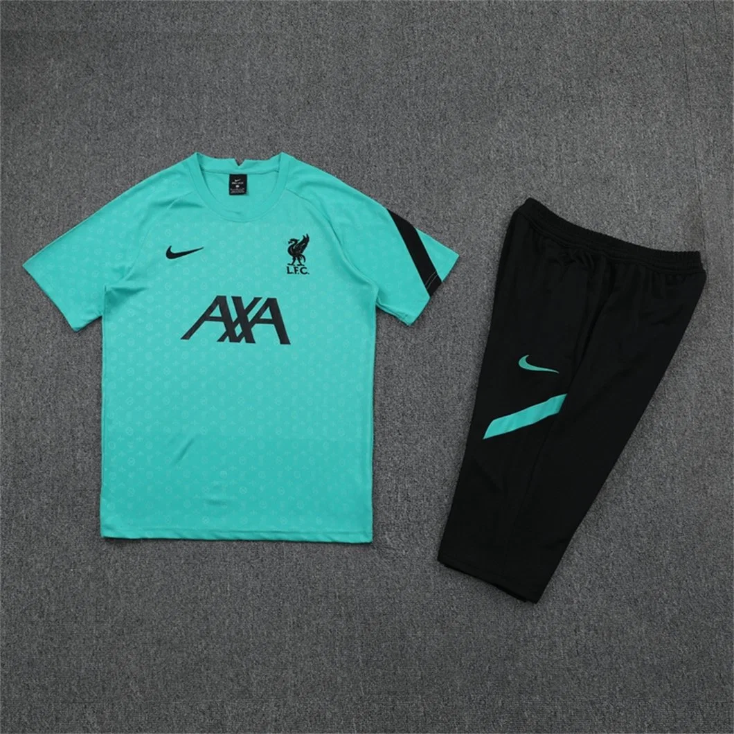 Fato de treino de vestuário desportivo para homem 2022 2023 - Atacado Camisola de futebol com fato de treino de futebol americano T-shirt recortada calças de futebol