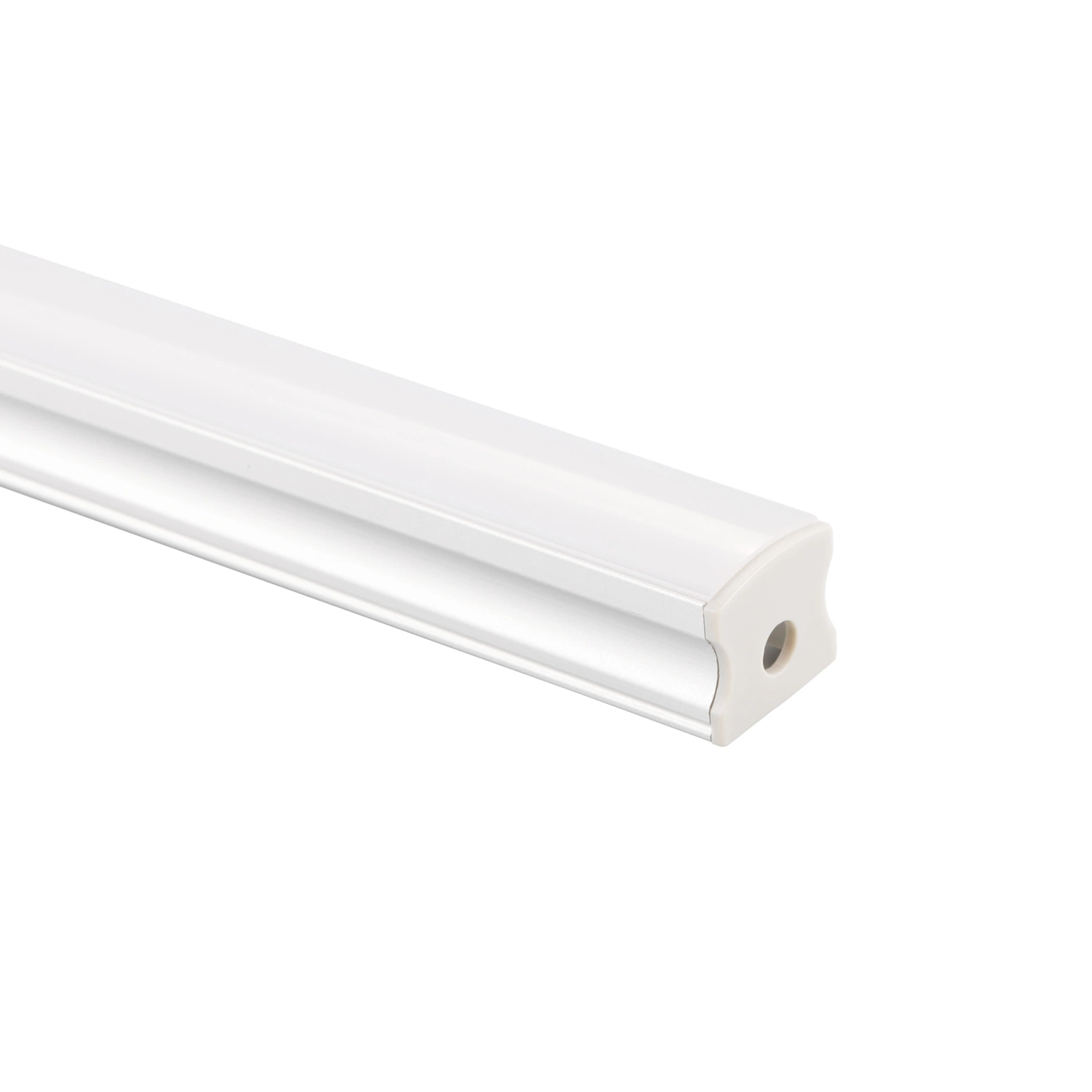 Profilé en aluminium pour bande LED avec encastré carré de 17X15mm pour montage en surface au sol, mur ou plafond