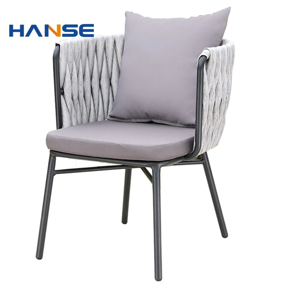 Paris Bistro Restaurant Aluminum Fabric French Coffee Chair Outdoor / Indoor Furniture Stackable Faux Bamboo Frame Rattan Chair