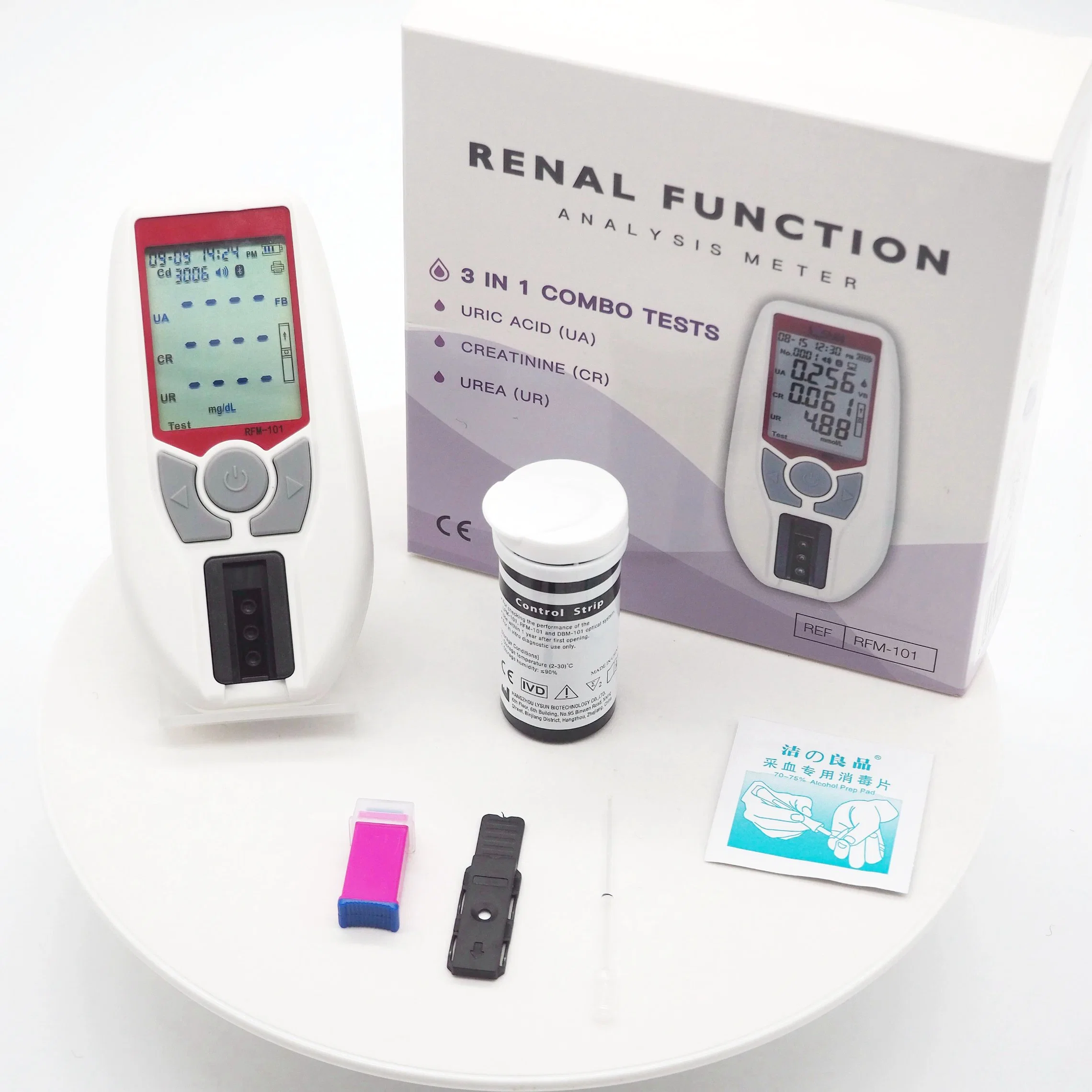 Renal Function Meter Uric Acid Creatinine Urea Testing Device