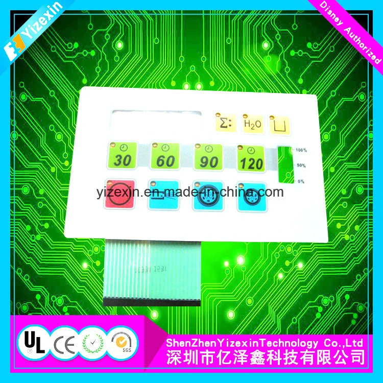 Waterproof Tactile Embossing Membrane Switch Panel with Stainless Metal Dome