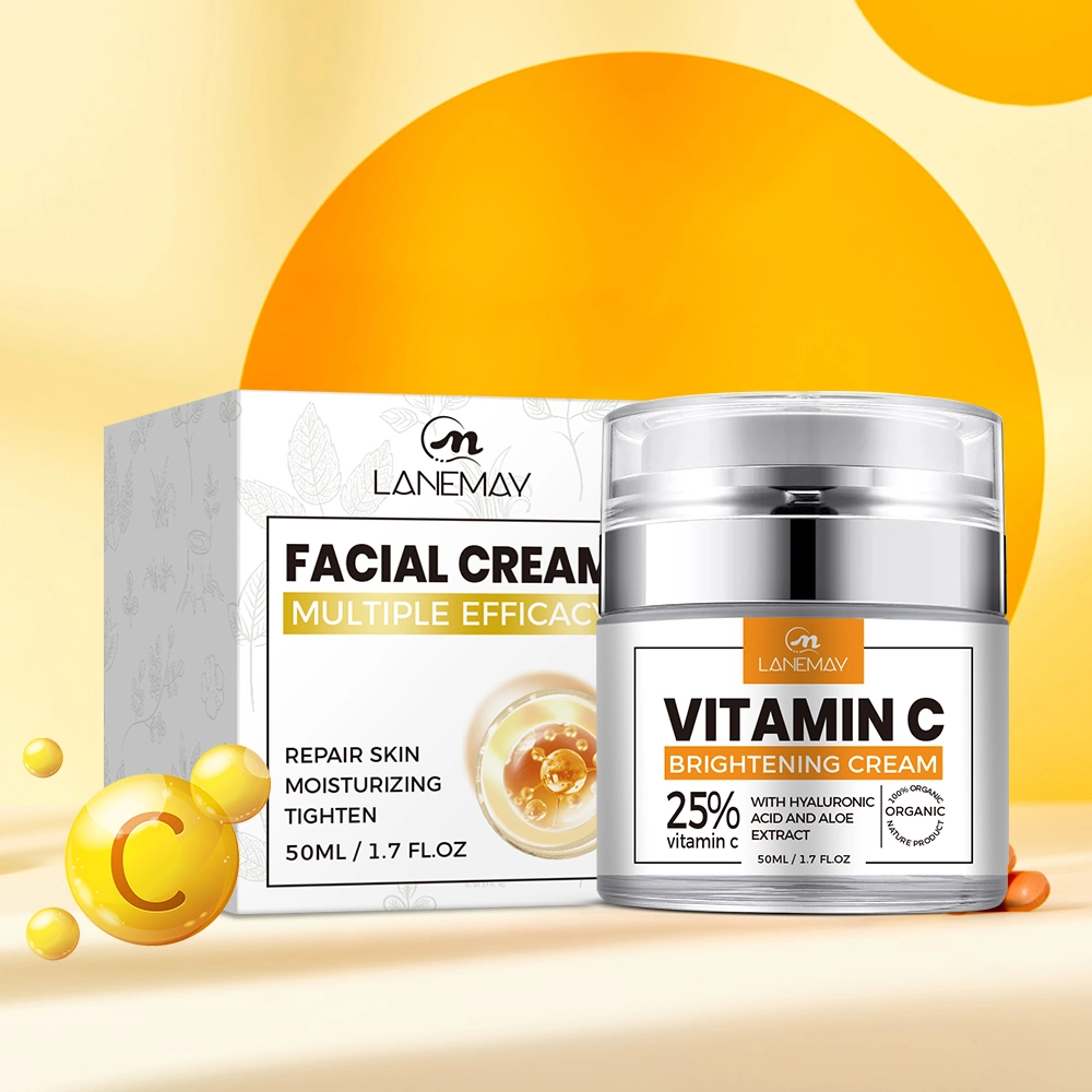 كريم باستخراج الفيتامين سي ببقعة داكنة خاص جديد كريم Wrinkle معادي للشيخوخة OEMs Hyaluronic Acid Whiting Face Cream