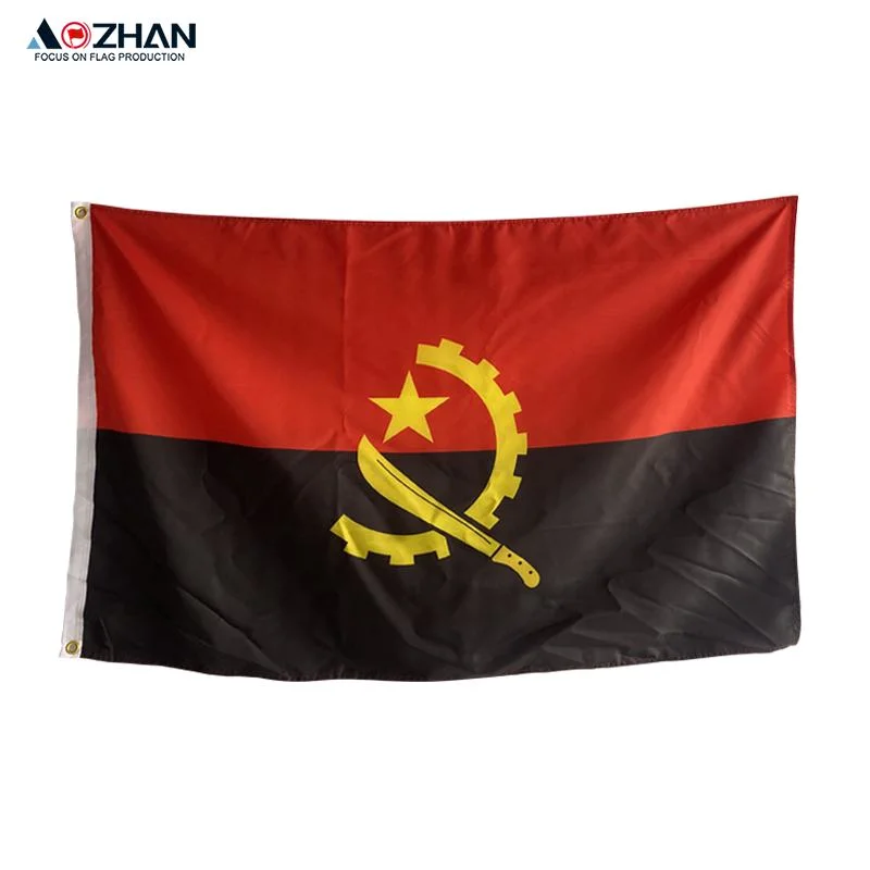 Factory Custom Angola Election Polyester All Type Event National Angola Flag