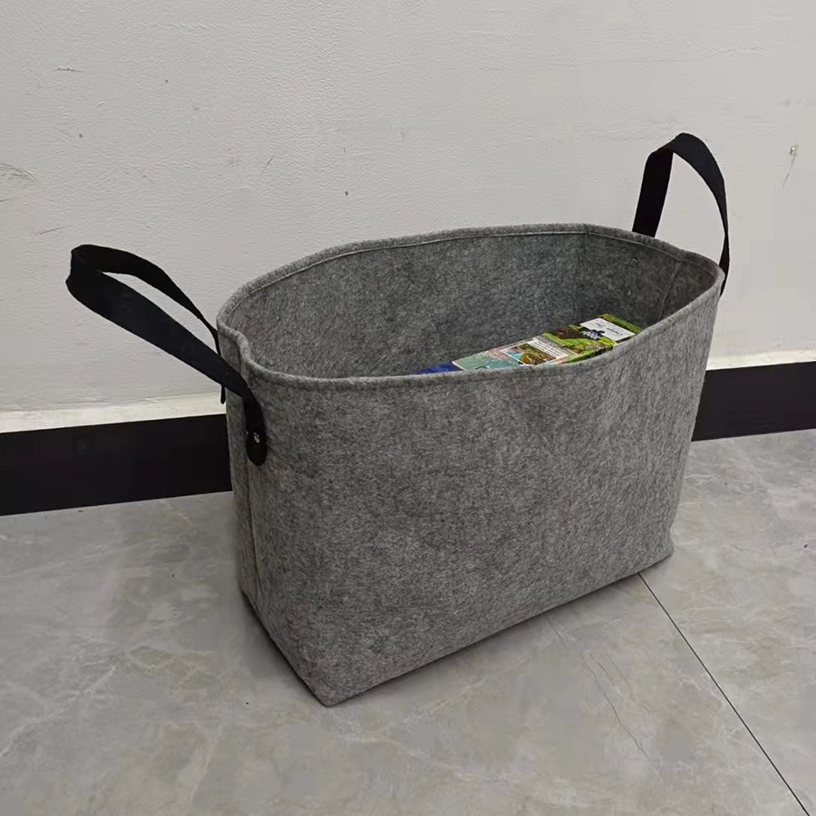 Cesta plegable de leña de fieltro para chimenea, bolsa portátil para troncos, bolsa de soporte para madera de chimenea, estante de almacenamiento de la revista Newspaper