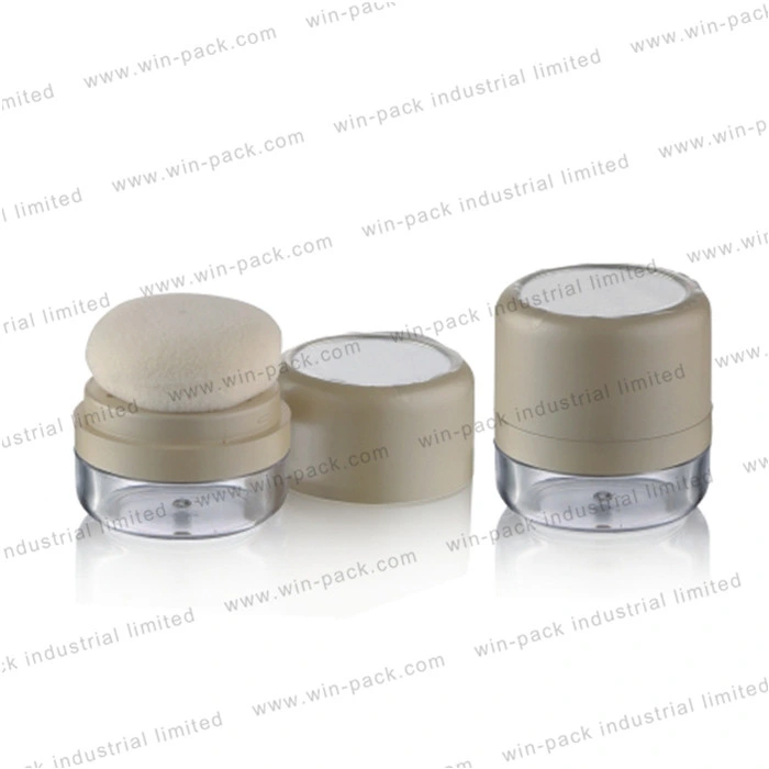 6g 8g 30g composent étui compact forme ronde Flacon de poudre en vrac Transparent personnalisé vide cas cosmétique diamètre d'emballage