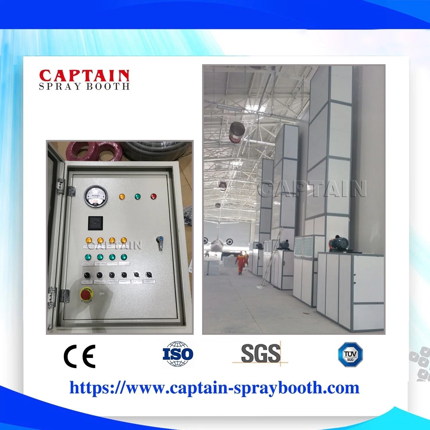 European Standard Automobile Refinish Bus Truck Spray Paint Booth Garage Equipment Coating Machine Powder Coating Equipment