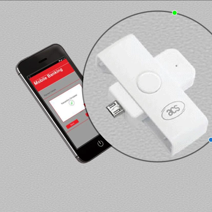 Tarjeta inteligente Micro USB OTG CCID Ios 7816 de tamaño mini Lector (ACR39U-ND)