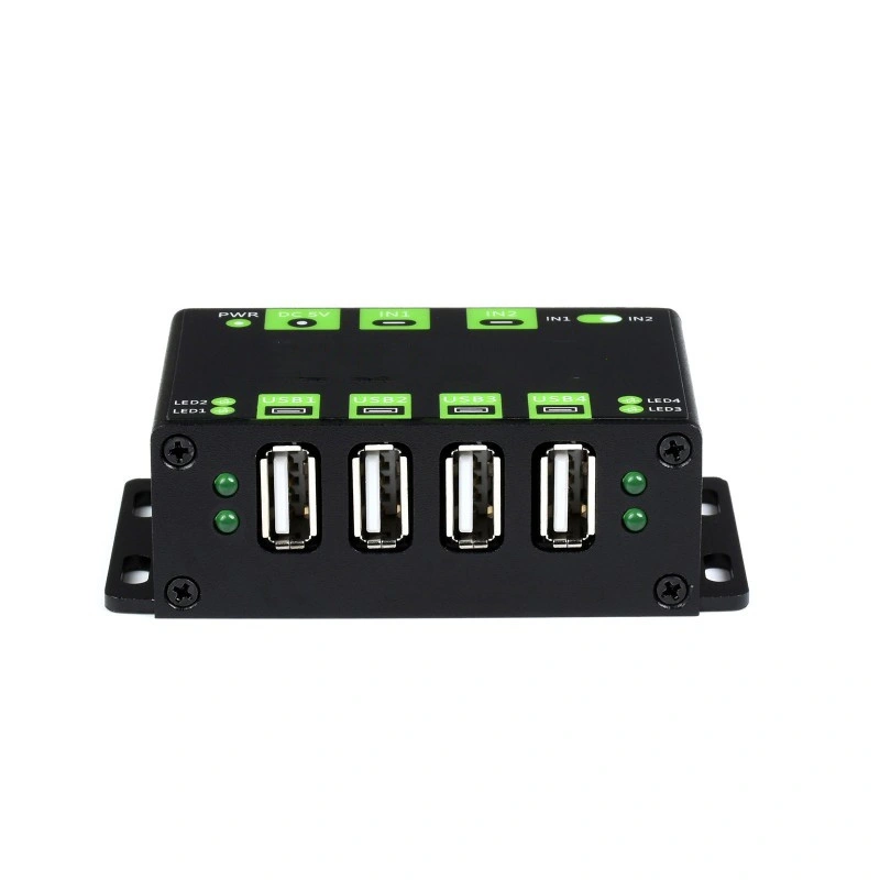 Hub USB de nível industrial, 4X USB 2.0, hosts dupla comutável