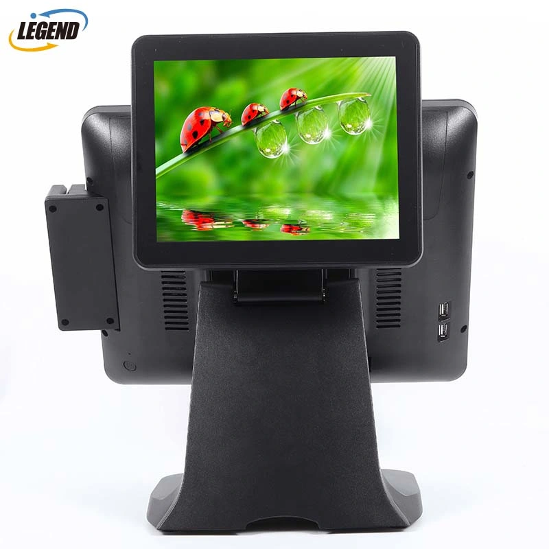 Double écran 15"" tout en un +9,7 POS Matériel terminal POS POS Machine écran tactile Caisse enregistreuse