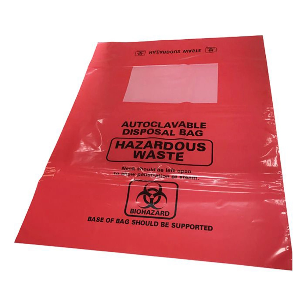 Plastic Disposable Garbage Waste Biohazard Bag for Hospital