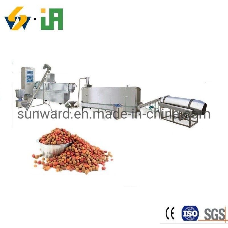 Large and Medium-Sized Royal Maize Wheat Soy Puffed Pet Pellet Animal Feed Dog Treats Cat Food Manufacturer Extruding Machine and Dryer
