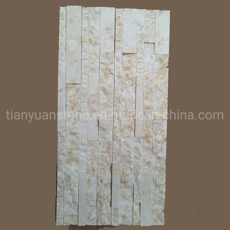Sunny Beige Marble and Antacid Classic Ledge Culture Stone Feature Wall