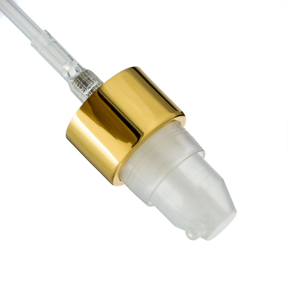 18/415 Gold Color Aluminum Cream Pump with PP Overcap