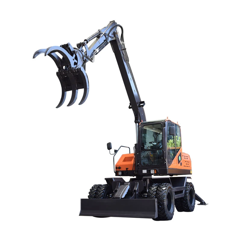 Excavator Cotton Grapple Metal Scraps Handling Machine Wood Grapple Sugarcane Grab Loader