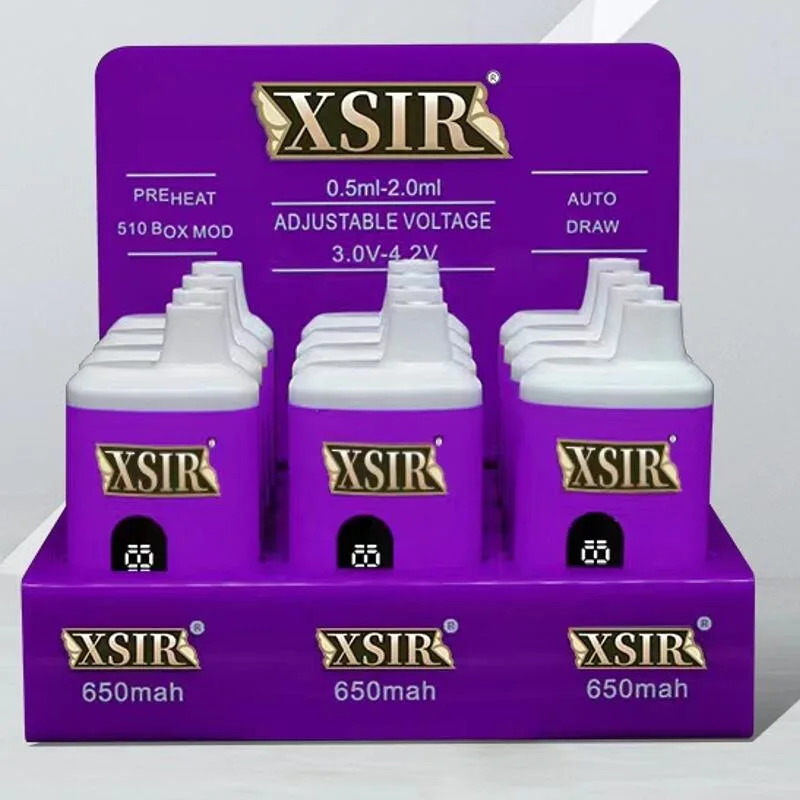 Bateria de cobertura de rosca Xsir 510 com ecrã indicador para C-BD Vape