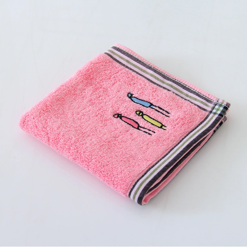 Factory Wholesale/Supplier Custom Embroidery Logo Microfiber Soft Cotton Handkerchief Handtowel