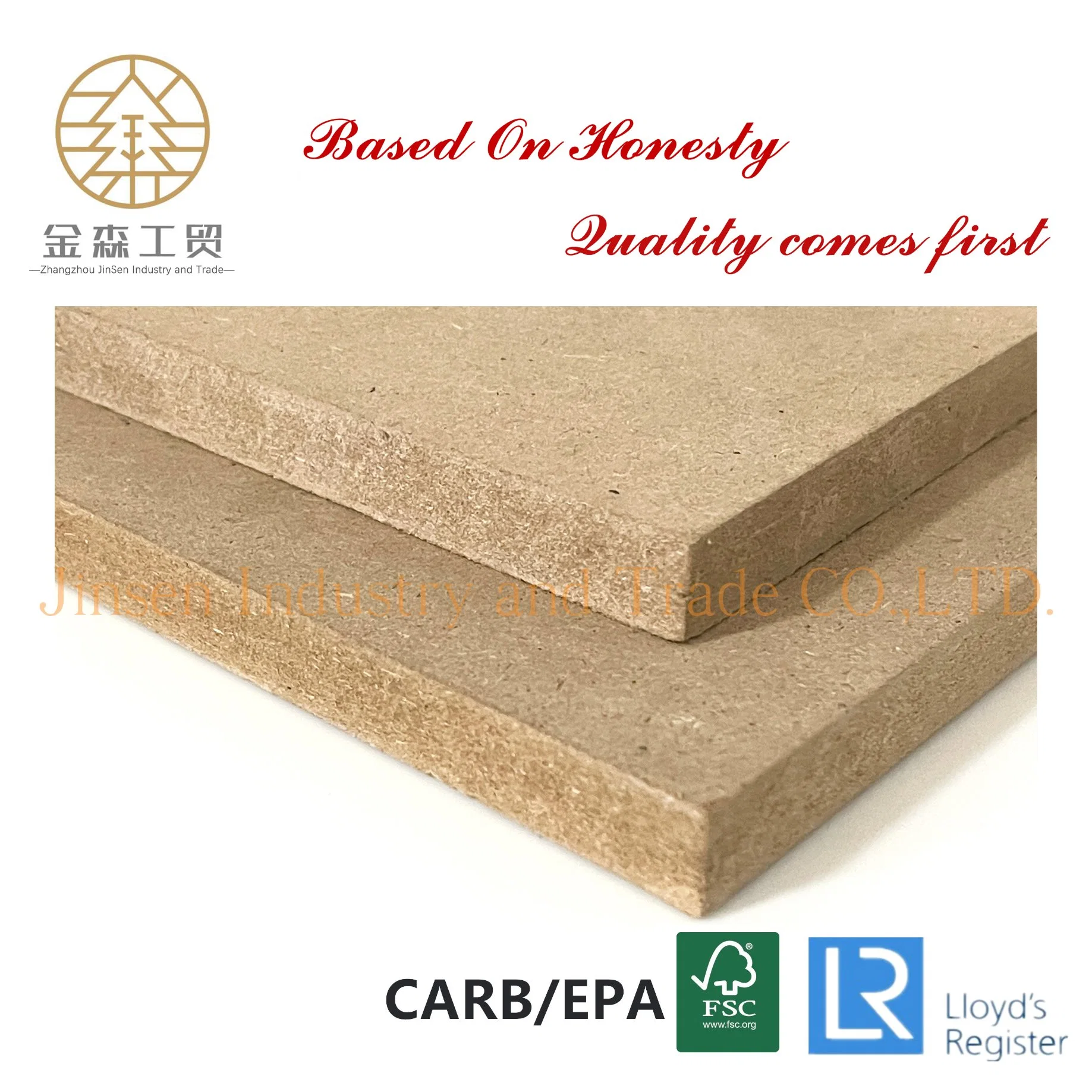 Both Sided Melamine Veneer MDF for Furniture Decoration Wall Panel Construction