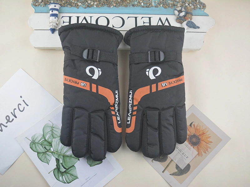 Autumn Winter New Men's Padded Warm Riding Outdoor Skiing Thickened Cloth Gloves