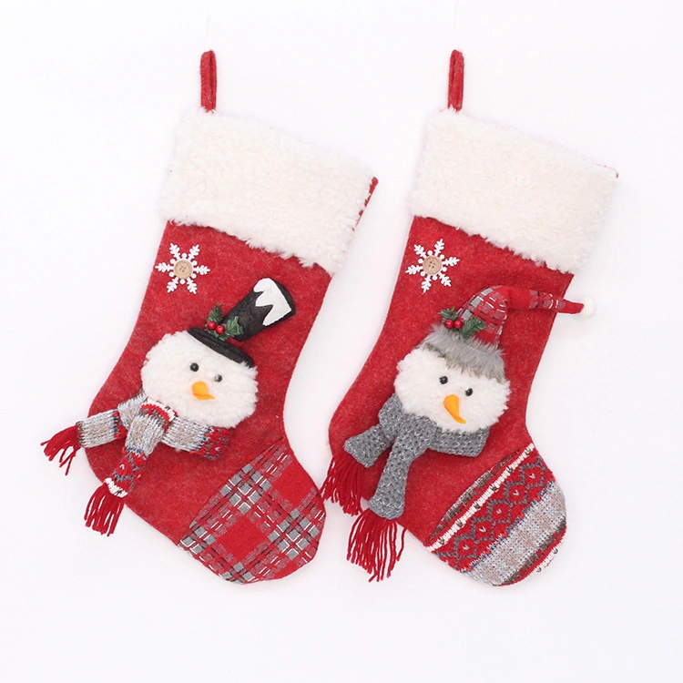 Christmas Stockings Gift Bag Decorative Props Christmas Snowman Large Gift Bag