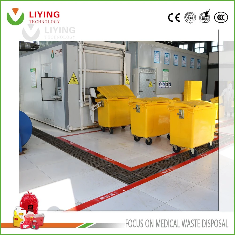 Clinical Medical Garbage Treatment Equipment Supplier with Morden Microwave Sterilization and Shredder