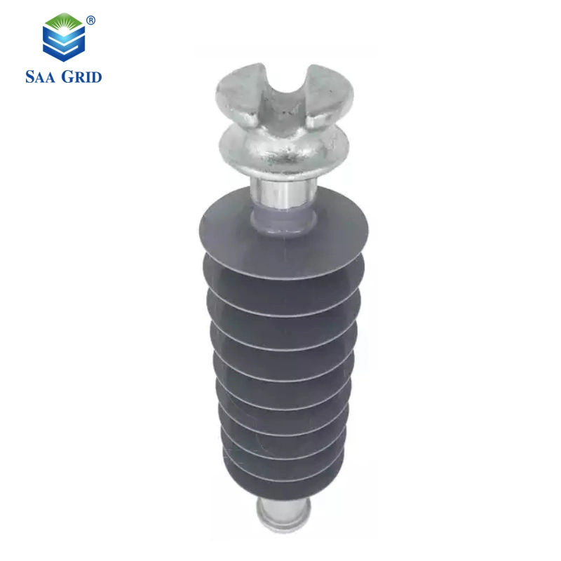 35kv Durable Composite Line Post Polymer Pin Insulator with Insulation Core Silicone Rubber Shed