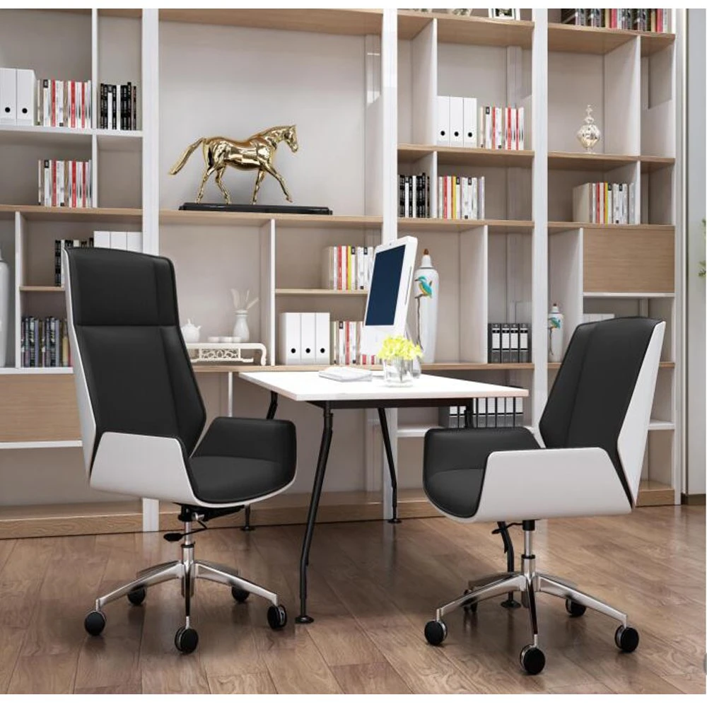 Premium Furniture Wholesale/Supplier Low Back Brown PU Synthectic Leather Office Boss Executive Conference Chair