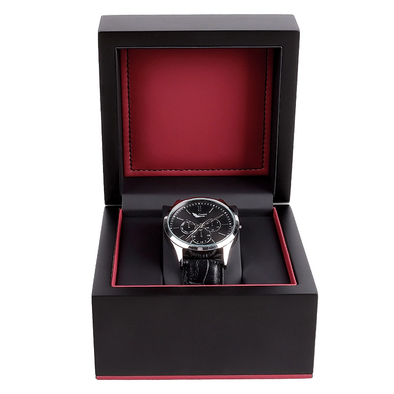Manufacturers Wholesale/Supplier Wooden Watch Box Black PU Leather Display Box Custom Storage Box Watch Box