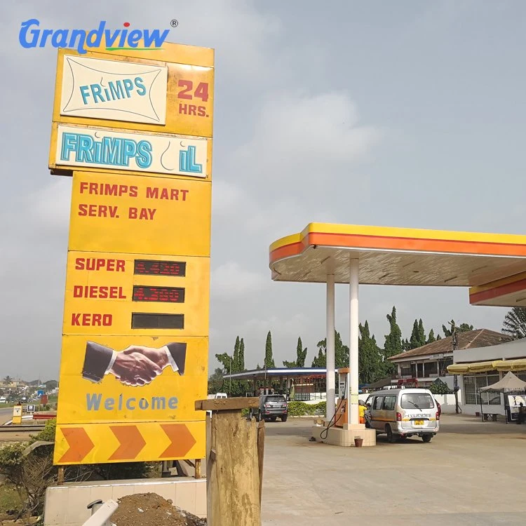 High Quality Container Diesil Petrol Fuel Station Roofing Aluminum-Plastic Sheet LED Gas Display