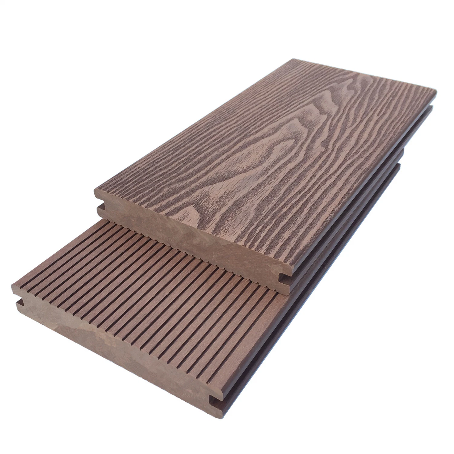 3D Embossed Solid extérieur piscine jardin terrasse WPC Flooring Planche en bois