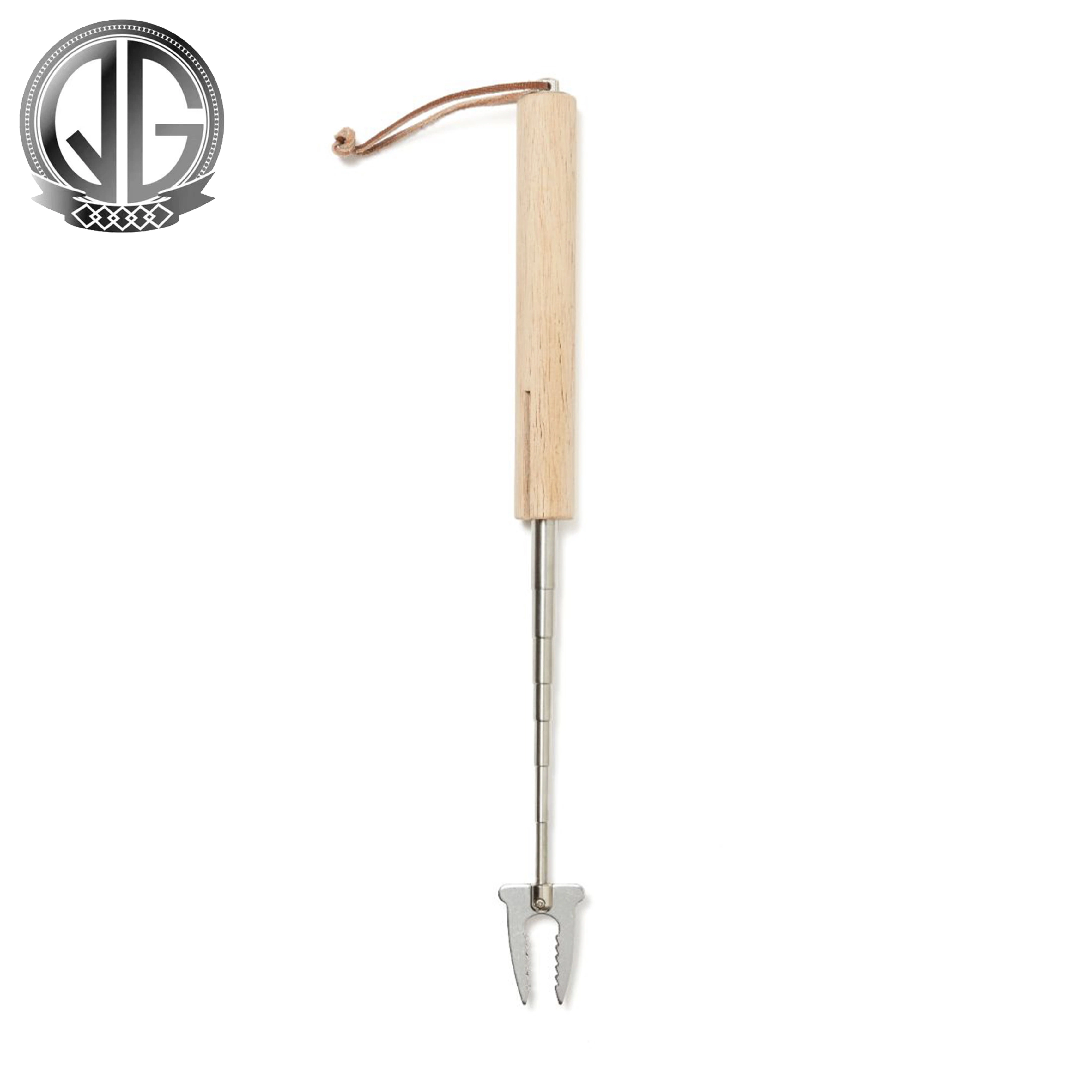 BBQ Tools Accessories Fork with Wooden Handle Telescopic Marshmallow Roasting Sticks