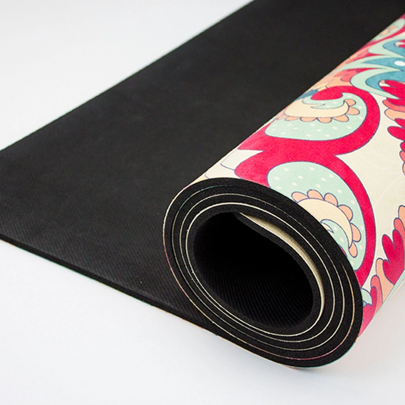 Eco Friendly Anti Slip Foldable 100% Customize Printing Ultra-Thin Anti-Slip Suede Yoga Mat