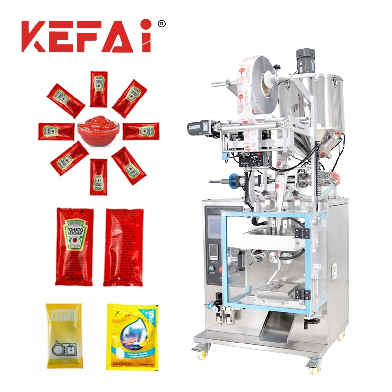 Kefai Vertikal-Stick Beutel Ketchup Flüssiges Wasser Öl Honig Soße Beutel Paste Essig Ice Pop Popsicle Füllung Verpackung Beutel Verpackungsmaschine Absacken