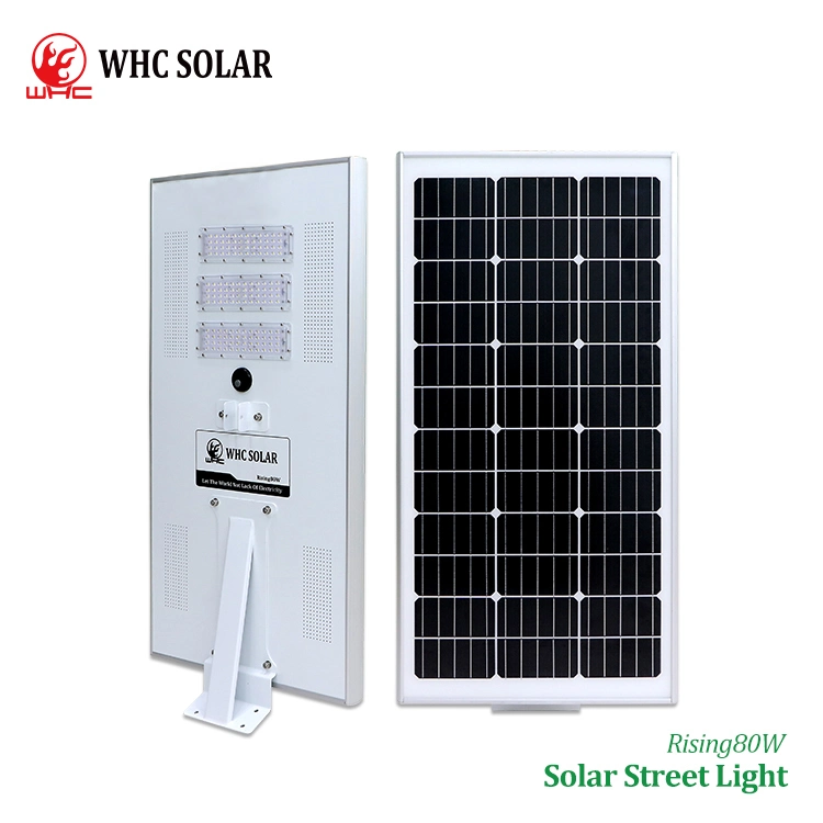 WHC Großhandel 100W Bester Preis Outdoor All in One integriert Solar Street LED-Gartenleuchte