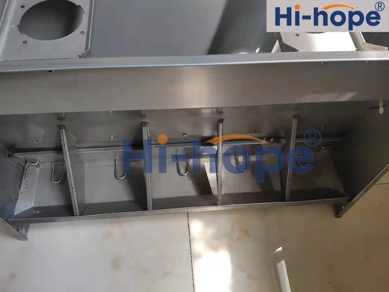 Neues Design Heißer Verkauf 304 Edelstahl Futtertrog für Schweinehalter Feeder mit Doppelseiten