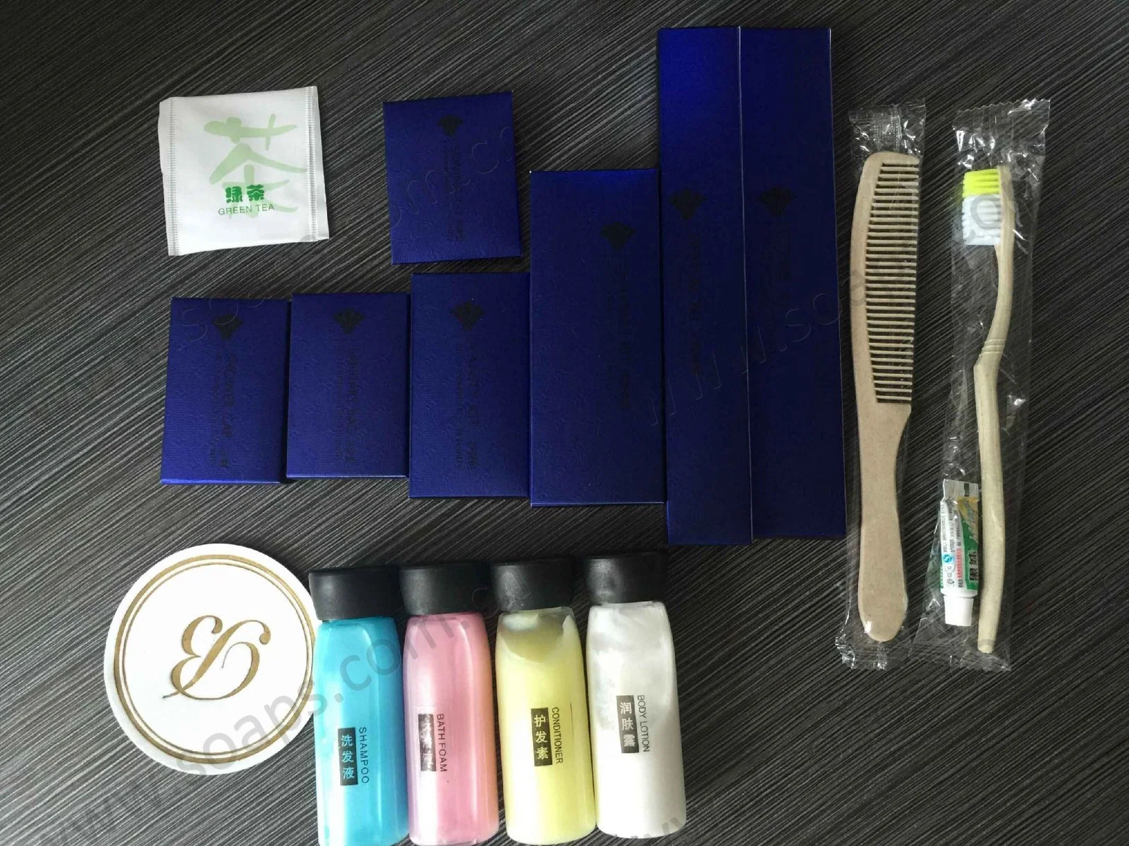 Hotel Amenities for Hotel Room with Paper Box Package