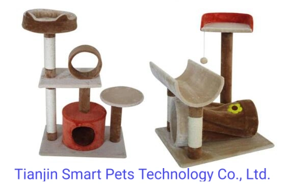 OEM Wooden Pet Cat Playing Scratching Tree House