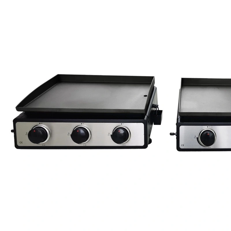 Hot Sale Tabletop Grill 3 Burner Gas Barbecue Plancha Griddle