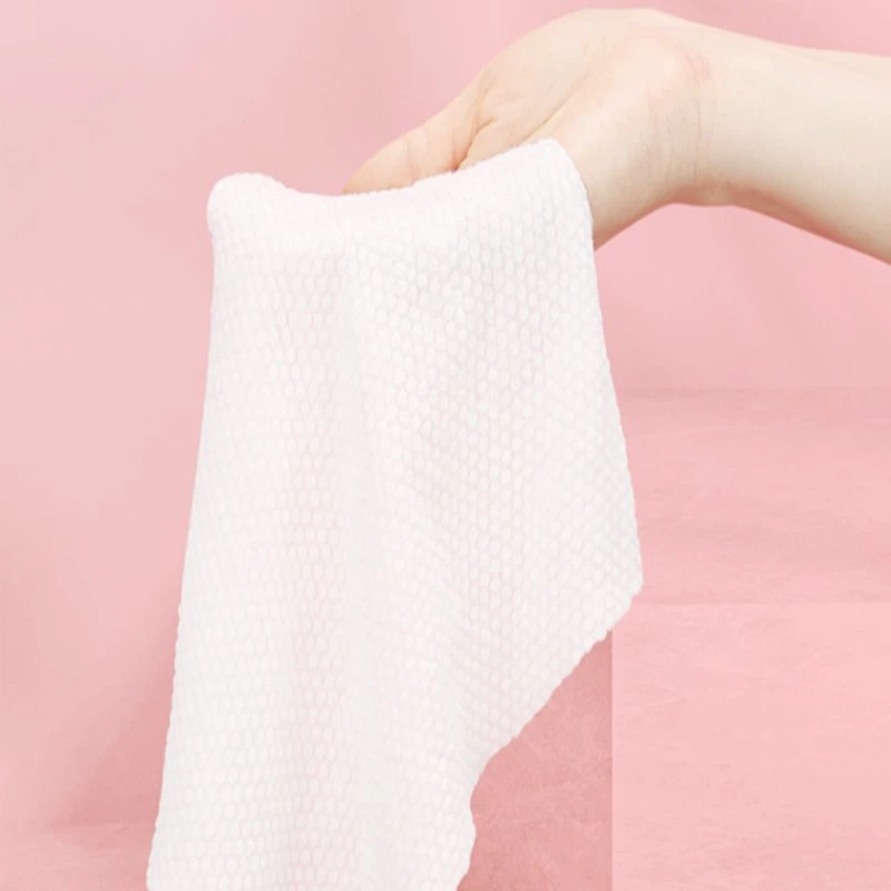 Serviette de toilette jetable serviette faciale Visage Non-Woven Coton chiffon de nettoyage démaquillant