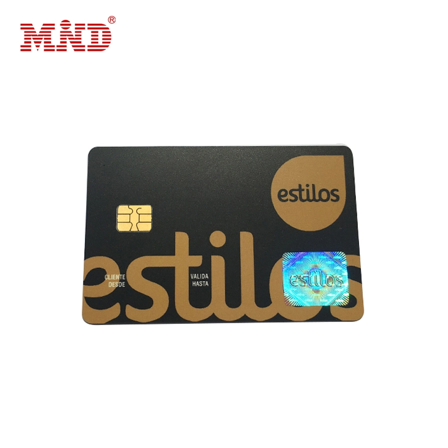 PVC Smart Blank Card with Magnetic Stripe Fluerescent Security and Contact Chip