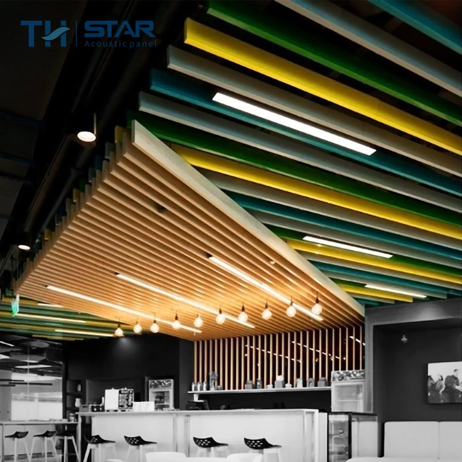 Th-Star 3D Polyester Pet Felt Decorative Soundproofing Panel