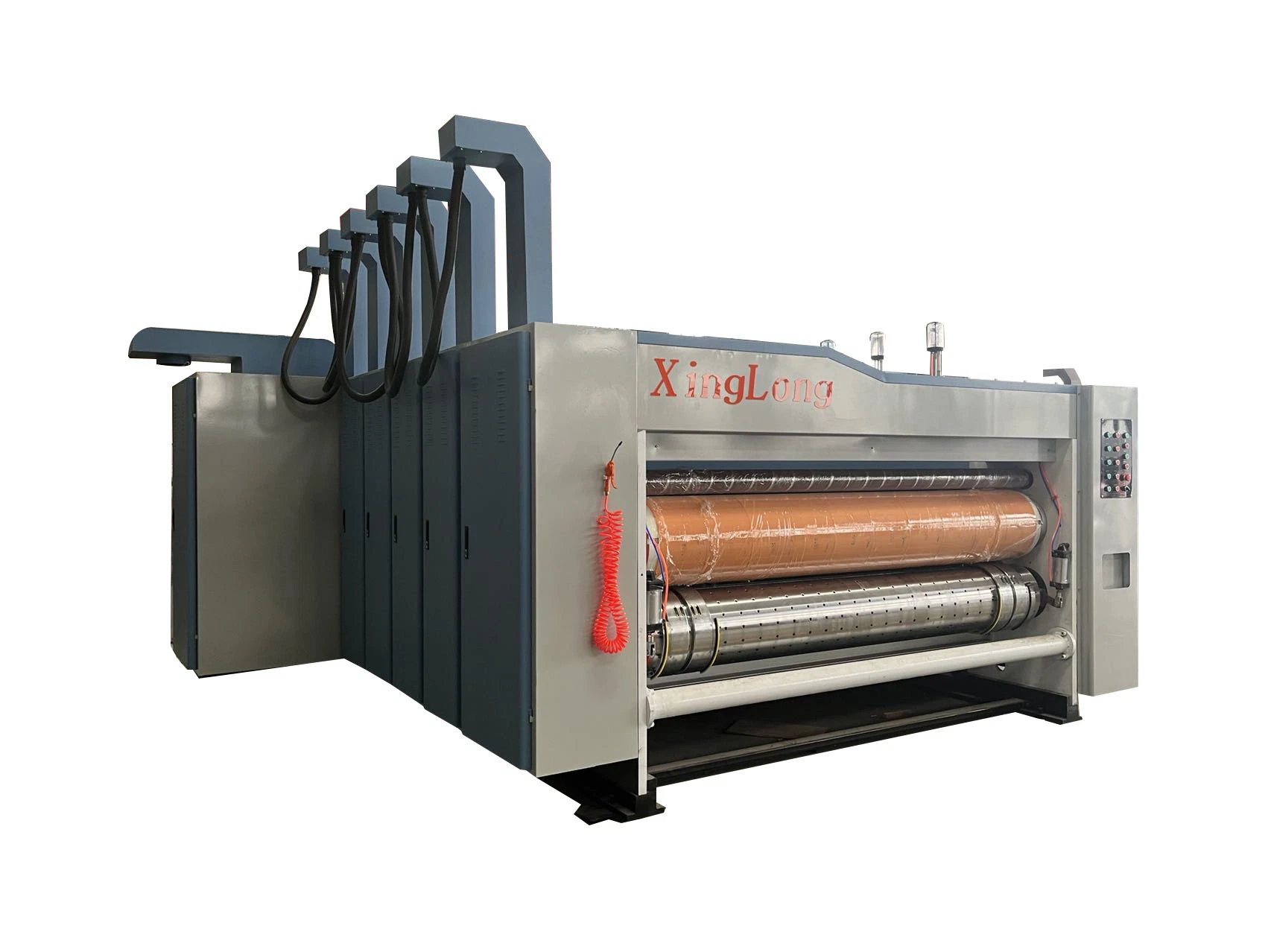 Multi Color Printing Roller Die Cutter Slotting Machine Corrugated Cardboard Slitter Machine