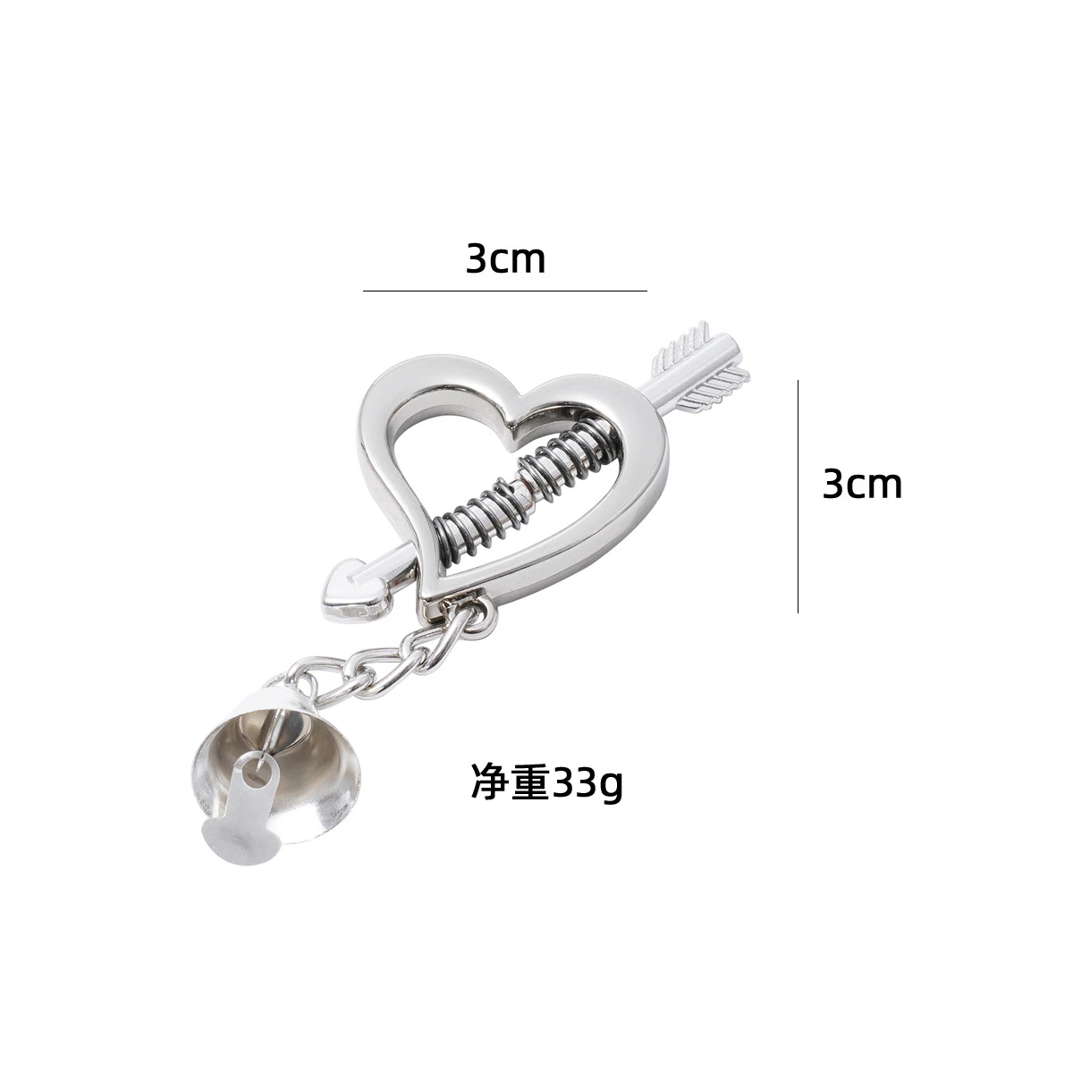 Clamps Chain Bdsm Bondage Clitoris Clip Heart-Shaped Bell Bell Metal Breast Clip Women Nipple