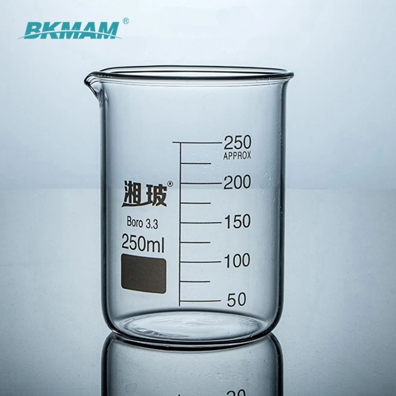 Lab Use Glass Measuring Beaker Borocilicate Cup with Spout 200ml