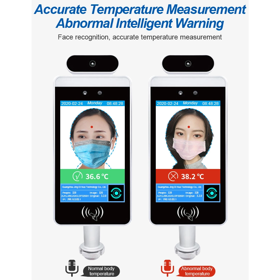 Face Recognition Camera Reader Temperature Measurement