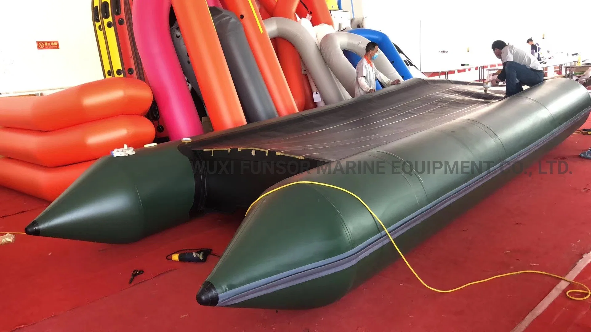 8m gran barco de pasajeros inflable con piso de madera contrachapada para el transporte