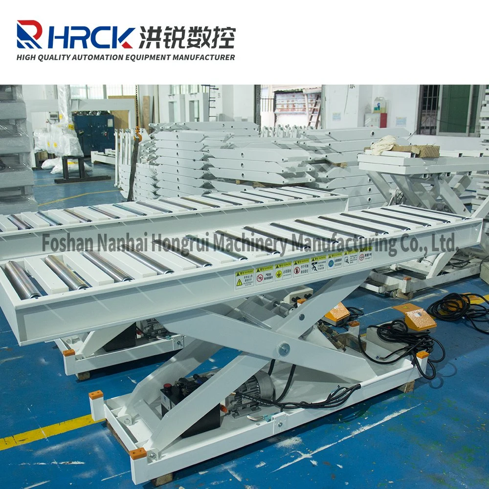 Hongrui High quality/High cost performance  3 Tons Hydraul Lift Tables with Unpowered Roller Surface for Workshop Operation OEM with CE Certificate