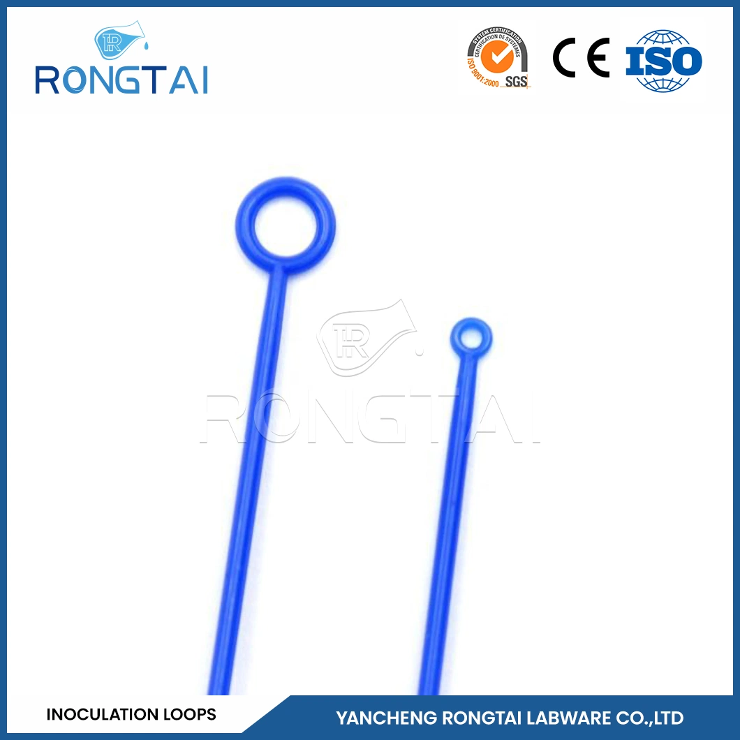 Rongtai Medical Hospital Consumables Factory as Disposable Plastic ABS Sterile Inoculating Loops Inoculation China 1UL 10UL 10UL+1UL Inoculating Loop and Needle