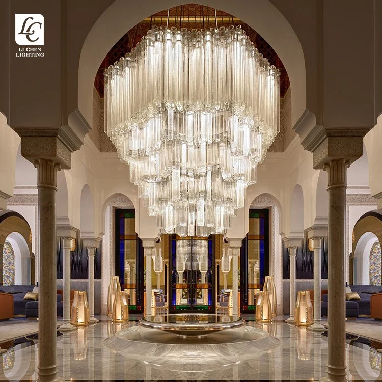 Indoor Decoration for Hotel Lobby Hall Custom Large Project Luxury LED Chandelier Lighting