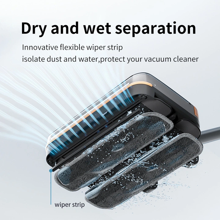 Satuo T6 Smart Wet Dry Spin Mop Compatible with Dyson Vacuum Cleaner Parts Floor Cleaning Brush Head with Removable Water Tank