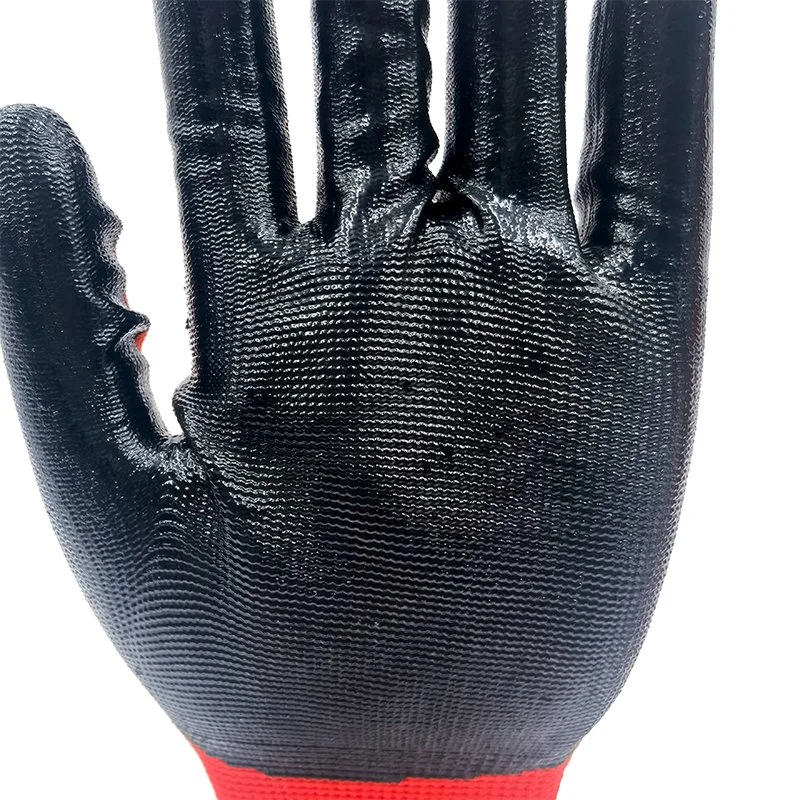 Jinhu Customize Logo Nitrile Coated Work Gloves for Men and Women Work Safety Gloves